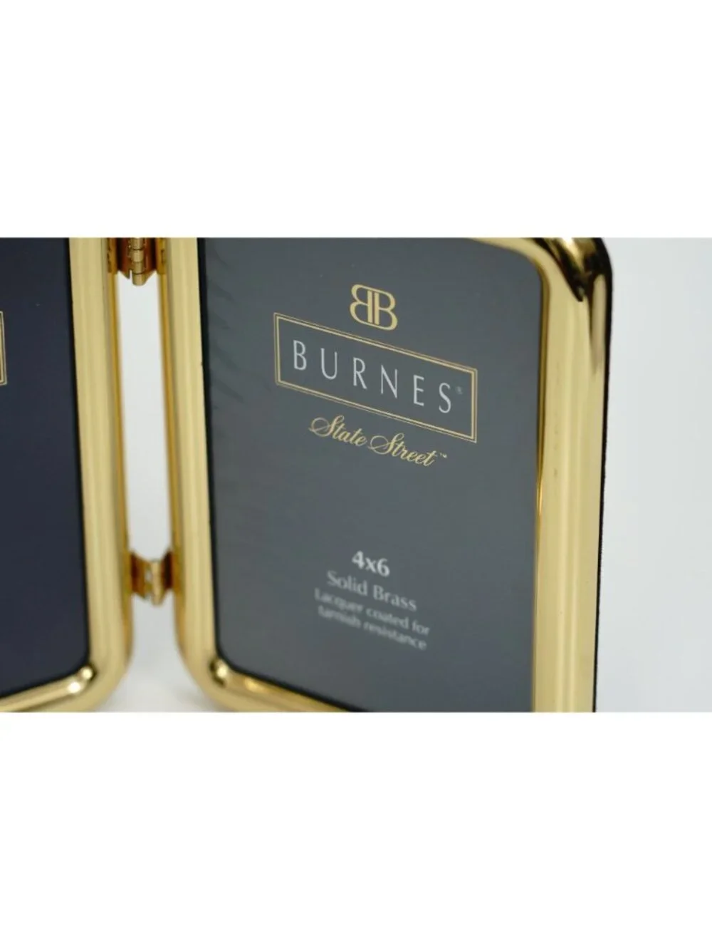 Burnes State Street Double 4x6 Frame Solid Brass Goldtone
